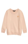 Acne Studios Kids' Mini Fairview Face Patch Sweatshirt In Powder Pink