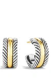 DAVID YURMAN 'CABLE CLASSICS' HOOP EARRINGS WITH GOLD,E06224 S4