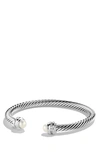 David Yurman Cable Classics Bracelet With Semiprecious Stones & Diamonds In Pearl