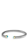 DAVID YURMAN CABLE CLASSICS BRACELET WITH SEMIPRECIOUS STONES & 14K GOLD, 5MM,B03934 S4ABTM