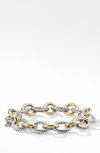 David Yurman 18kt Yellow Gold And Sterling Silver Oval Link Chain Bracelet In Two Tone