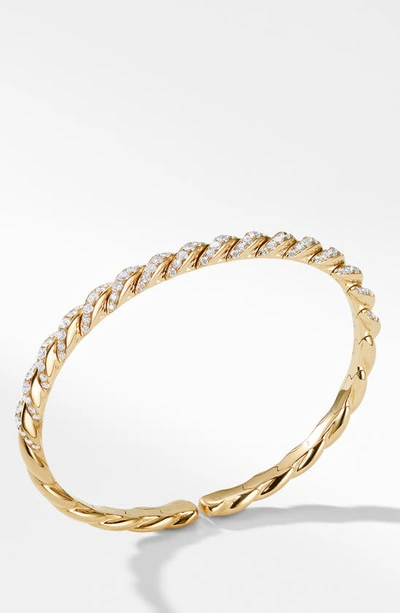 David Yurman Pavéflex 18-karat Gold Diamond Bracelet In Gold/ Diamond