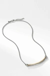 DAVID YURMAN CROSSOVER BAR NECKLACE WITH 18K GOLD,N14137 S817