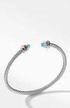 David Yurman Renaissance Bracelet With 18k Gold In Reconstituted Turquoise