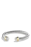 DAVID YURMAN CABLE CLASSICS BRACELET WITH SEMIPRECIOUS STONES & 14K GOLD, 7MM,B04425 S4BPEM