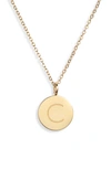 Knotty Initial Charmy Necklace In Gold - C