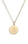 Knotty Initial Charmy Necklace In Gold - B