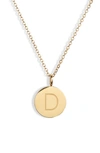 Knotty Initial Charmy Necklace In Gold - D