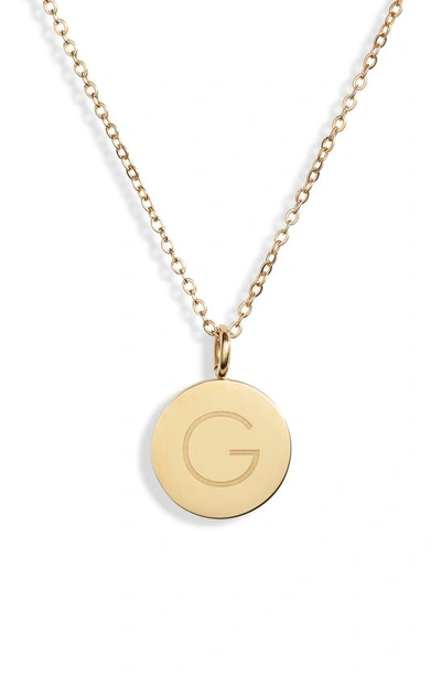 Knotty Initial Charmy Necklace In Gold - G