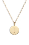Knotty Initial Charmy Necklace In Gold - J