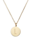 Knotty Initial Charmy Necklace In Gold - L