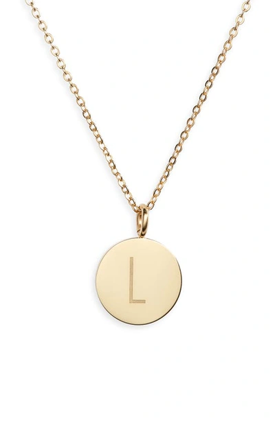 Knotty Initial Charmy Necklace In Gold - L