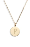 Knotty Initial Charmy Necklace In Gold - P