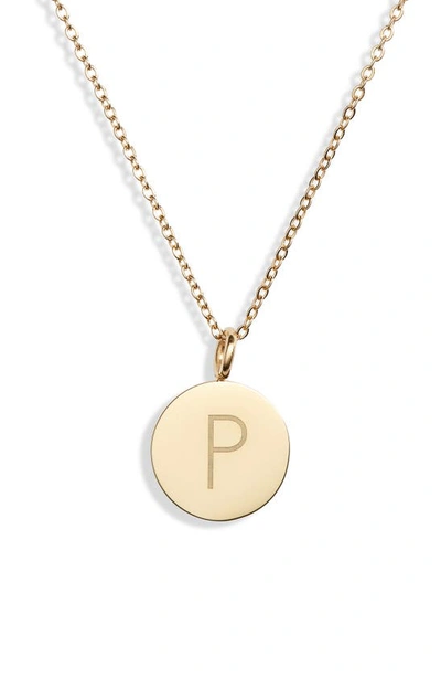 Knotty Initial Charmy Necklace In Gold - P