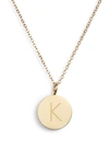 Knotty Initial Charmy Necklace In Gold - K