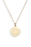Knotty Initial Charmy Necklace In Gold - O