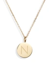 Knotty Initial Charmy Necklace In Gold - N