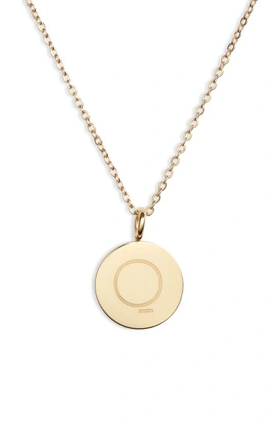 Knotty Initial Charmy Necklace In Gold - Q