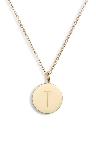 Knotty Initial Charmy Necklace In Gold - T