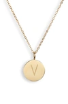 Knotty Initial Charmy Necklace In Gold - V