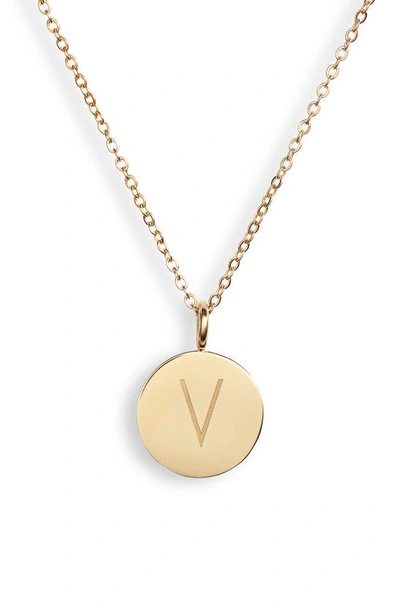 Knotty Initial Charmy Necklace In Gold - V