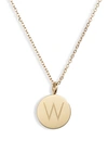 Knotty Initial Charmy Necklace In Gold - W