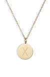 Knotty Initial Charmy Necklace In Gold - X