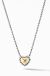 DAVID YURMAN CABLE COOKIE CLASSIC HEART NECKLACE WITH 18K YELLOW GOLD,N12533 S818
