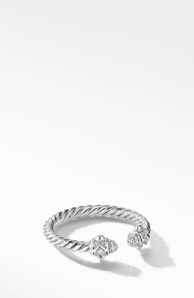 David Yurman Women's Renaissance Ring In 18k White Gold With Pavé Diamonds