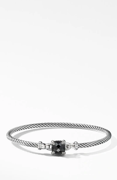 David Yurman Chatelaine Bracelet With Black Onyx And Diamonds