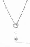 David Yurman Heart Y-necklace With Diamonds In Diamond