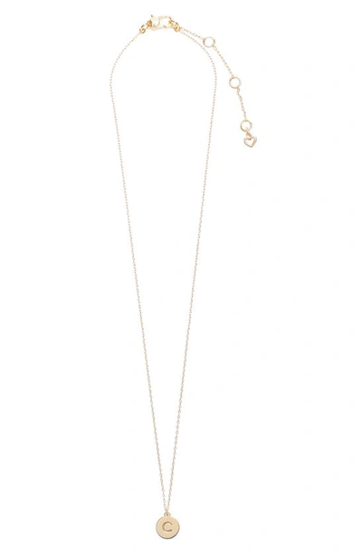 Kate Spade Mini Initial Pendant Necklace In Gold - C