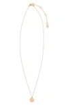 Kate Spade Mini Initial Pendant Necklace In Gold - D