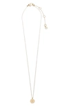 Kate Spade E Mini Pendant In Gold - E