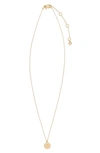 Kate Spade Mini Initial Pendant Necklace In Gold - H