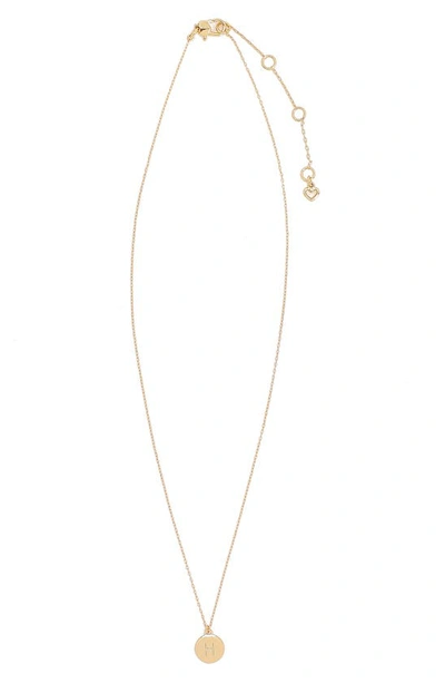 Kate Spade Mini Initial Pendant Necklace In H