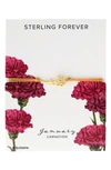 Sterling Forever Birth Flower Bracelet In Goldanuary