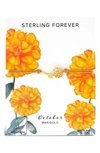 Sterling Forever Birth Flower Bracelet In Goldctober