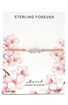 Sterling Forever Birth Flower Bracelet In Silverarch