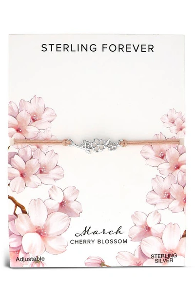 Sterling Forever Birth Flower Bracelet In Silverarch