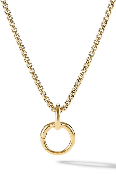 David Yurman Smooth Pendant Holder In Yellow Gold