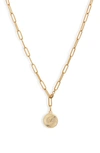 Bracha Initial Medallion Y-necklace In Gold - Z