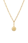 Bracha Initial Medallion Y-necklace In Gold - A