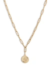 Bracha Initial Medallion Y-necklace In Gold - O