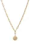 Bracha Initial Medallion Y-necklace In Gold - Y