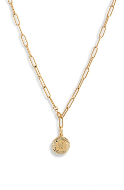 Bracha Initial Medallion Y-necklace In Gold - N