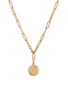 Bracha Initial Medallion Y-necklace In Gold - E