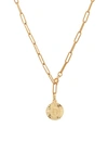 Bracha Initial Medallion Y-necklace In Gold - D