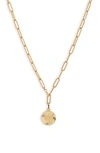 Bracha Initial Medallion Y-necklace In Gold - I