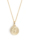 Bracha Initial Medallion Pendant Necklace In Gold - J